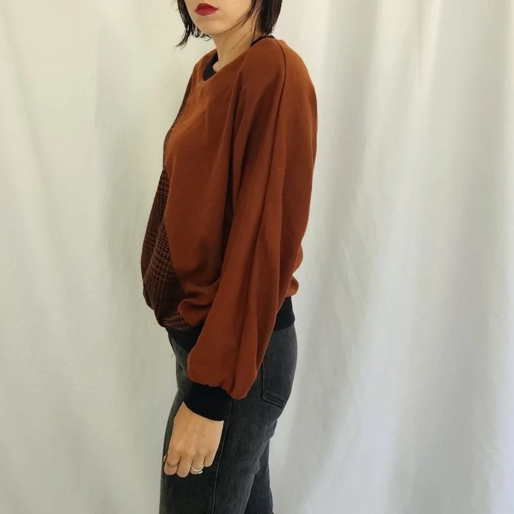 80s Brown‎ and Black Sweatshirt